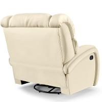 Poltrona Do Papai Reclinável Napoli Glider Giratória Usb Pu Bege Fh1 - D\'rossi - 5