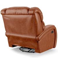 Poltrona Do Papai Reclinável Napoli Glider Giratória Usb Pu Brilho Fh1 - D\'rossi Cor Caramelo - 5
