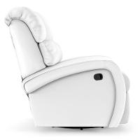 Poltrona Do Papai Reclinável Napoli Glider Giratória Usb Pu Fh1 - D\'rossi Cor Branco - 3