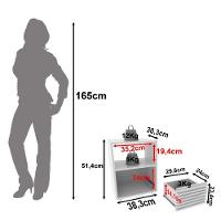 Mesa De Cabeceira 38,3cm Com 1 Gaveta Ripada Multimóveis Cr35246 Branco - 7