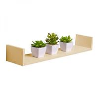 Prateleira U 70 X 10cm Bege Claro Suporte Invisível - 1