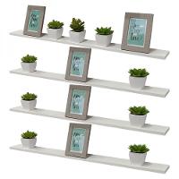 Kit 4 Prateleiras 100 X 15cm Branca Suporte Invisível - 2