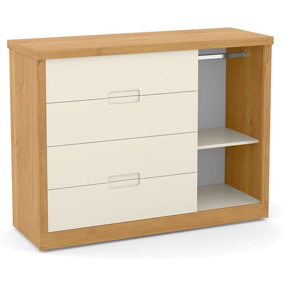 Quarto De Bebe 4 Portas Tutto New Freijó Off White Com Capitonê New Boucle - Matic - 3