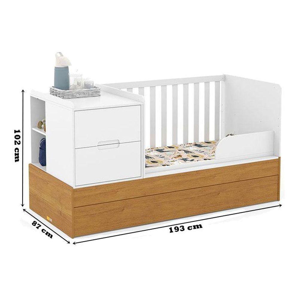 Berço Americano Multifuncional Formare Branco Freijó Com Colchão Gazin - Matic - 4