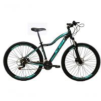 Bicicleta Feminina Aro 29 Ksw Mwza Alumínio 27v Freio A Disco Mecânico Garfo Com Suspensão - Preto-azul Tam.15 - 1