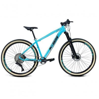 Bicicleta 29 Ksw Xlt 12v Freios Hidráulicos 1x12v Trava No Ombro Pneu Bege - Azul Tam.17