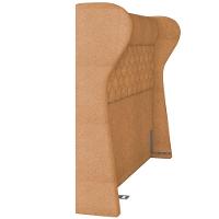 Kit Cabeceira Cama Box Casal 160cm Madrid Com Puff Recamier Santorini Bouclê Mostarda - 2