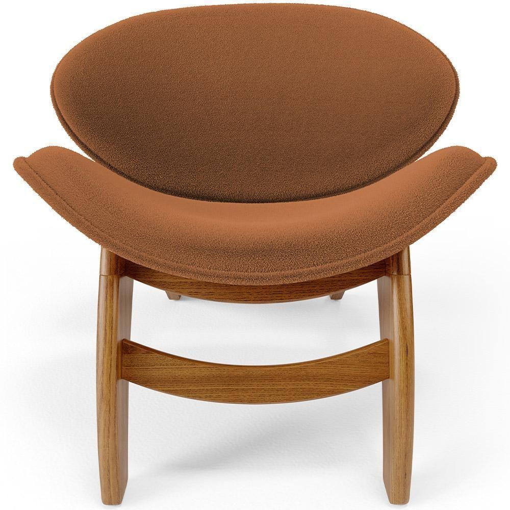 Kit 2 Poltronas Decorativa Orgânica Sala Living Kadosh L02 Bouclê Terracota - 5