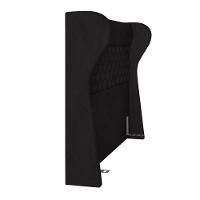 Kit Cabeceira Cama Box Casal 140cm Madrid Com Puff Recamier Santorini Couríssimo Preto - 2