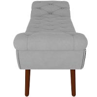 Kit Cabeceira Cama Box Casal 160cm Madrid Com Puff Recamier Santorini Veludo Cinza - 8