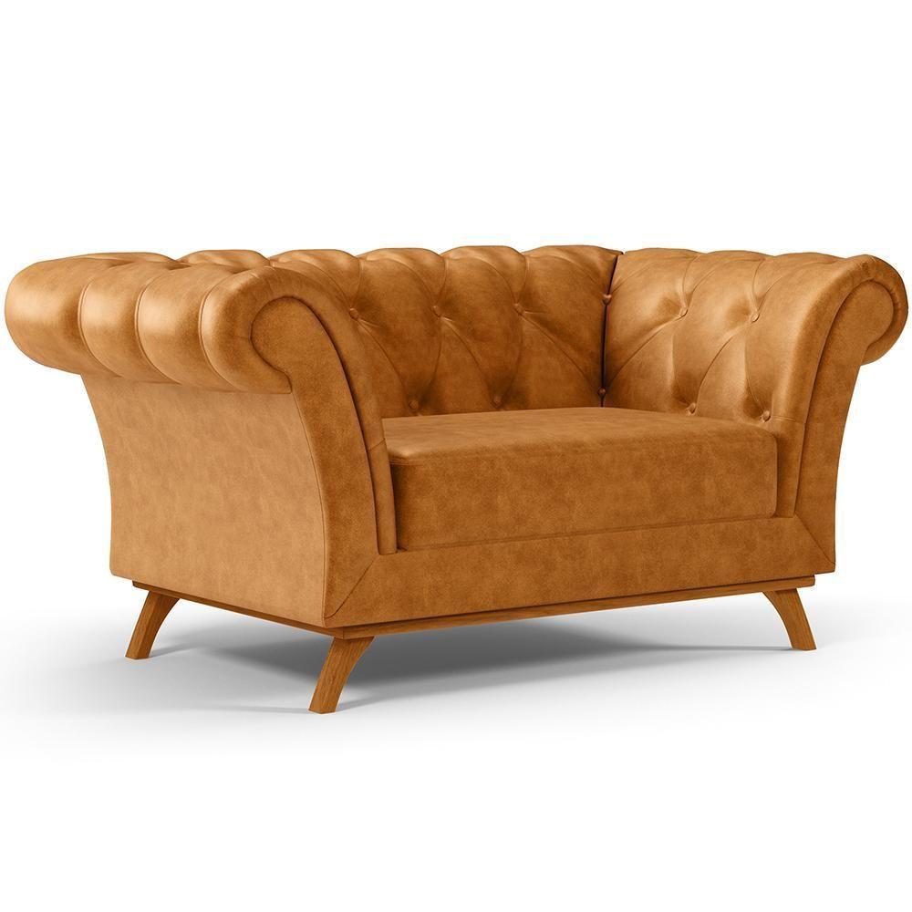 Sofá 2 Lugares Império 150cm D02 Couríssimo Whisky B-90 - 1