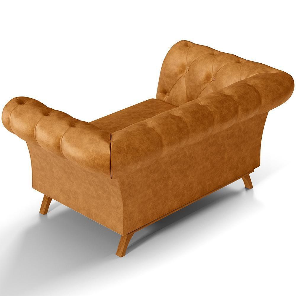 Sofá 2 Lugares Império 150cm D02 Couríssimo Whisky B-90 - 2