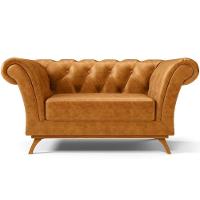 Sofá 2 Lugares Império 150cm D02 Couríssimo Whisky B-90 - 6