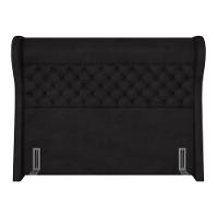 Kit Cabeceira Cama Box Casal 160cm Madrid Com Puff Recamier Santorini Couríssimo Preto - 6