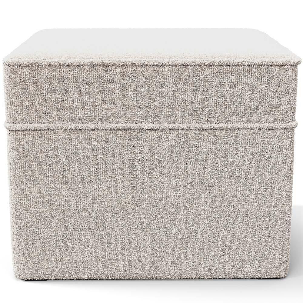 Poltrona De Amamentação Com Balanço E Puff Mavie L02 Bouclê Creme - 6