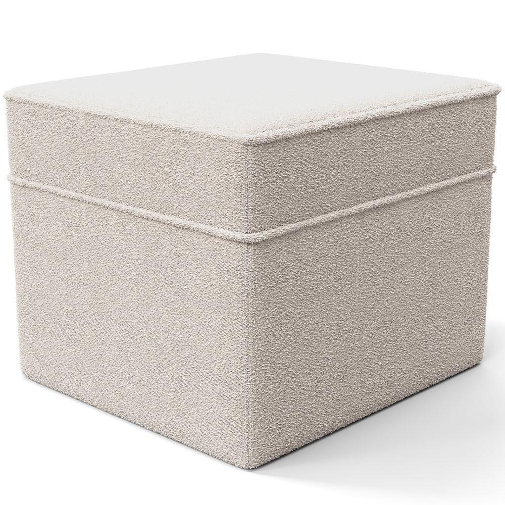 Poltrona De Amamentação Com Balanço E Puff Mavie L02 Bouclê Creme - 7