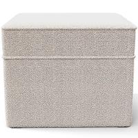 Poltrona De Amamentação Com Balanço E Puff Mavie L02 Bouclê Creme - 6