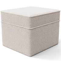 Poltrona De Amamentação Com Balanço E Puff Mavie L02 Bouclê Creme - 7