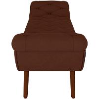 Kit Cabeceira Cama Box Casal 195cm Madrid Com Puff Recamier Santorini Veludo Marrom - 5