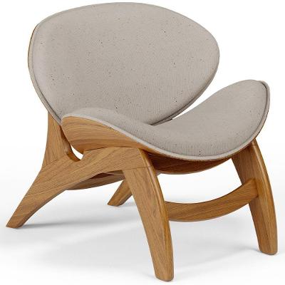 Poltrona Decorativa Kadosh L02 Sala Living Linho Bege Lyam Decor