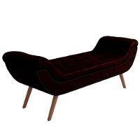 Kit Cabeceira Cama Box Casal 160cm Madrid Com Puff Recamier Santorini Couríssimo Marrom - 5