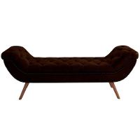 Kit Cabeceira Cama Box Casal 160cm Madrid Com Puff Recamier Santorini Couríssimo Marrom - 10