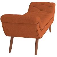 Kit Cabeceira Cama Box Casal 140cm Madrid Com Puff Recamier Santorini Bouclê Terracota - 5