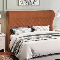 Kit Cabeceira Cama Box Casal 140cm Madrid Com Puff Recamier Santorini Bouclê Terracota - 8