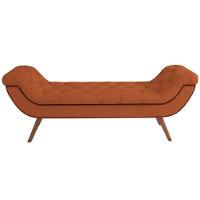 Kit Cabeceira Cama Box Casal 140cm Madrid Com Puff Recamier Santorini Bouclê Terracota - 9