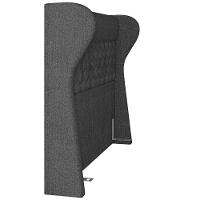 Kit Cabeceira Cama Box Casal 195cm Madrid Com Puff Recamier Santorini Linho Chumbo - 2