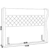 Kit Cabeceira Cama Box Casal 195cm Madrid Com Puff Recamier Santorini Linho Chumbo