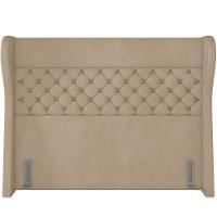 Kit Cabeceira Cama Box Casal 160cm Madrid Com Puff Recamier Santorini Veludo Bege - 6