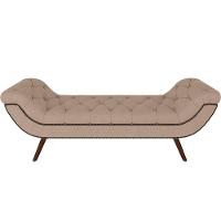 Kit Cabeceira Cama Box Casal 160cm Madrid Com Puff Recamier Santorini Veludo Bege - 9