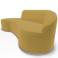 Sofá 4 Lugares Curvo Living Firenze Direito D02 Veludo Mostarda 260cm C-279 - Lyam - 3