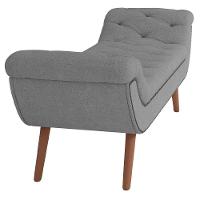 Kit Cabeceira Cama Box Casal 160cm Madrid Com Puff Recamier Santorini Bouclê Cinza - 5