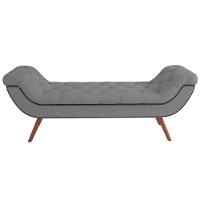 Kit Cabeceira Cama Box Casal 160cm Madrid Com Puff Recamier Santorini Bouclê Cinza - 9