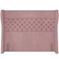 Kit Cabeceira Cama Box Casal 160cm Madrid Com Puff Recamier Santorini Veludo Rosê - 6