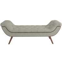 Kit Cabeceira Cama Box Casal 160cm Madrid Com Puff Recamier Santorini Bouclê Creme - 9