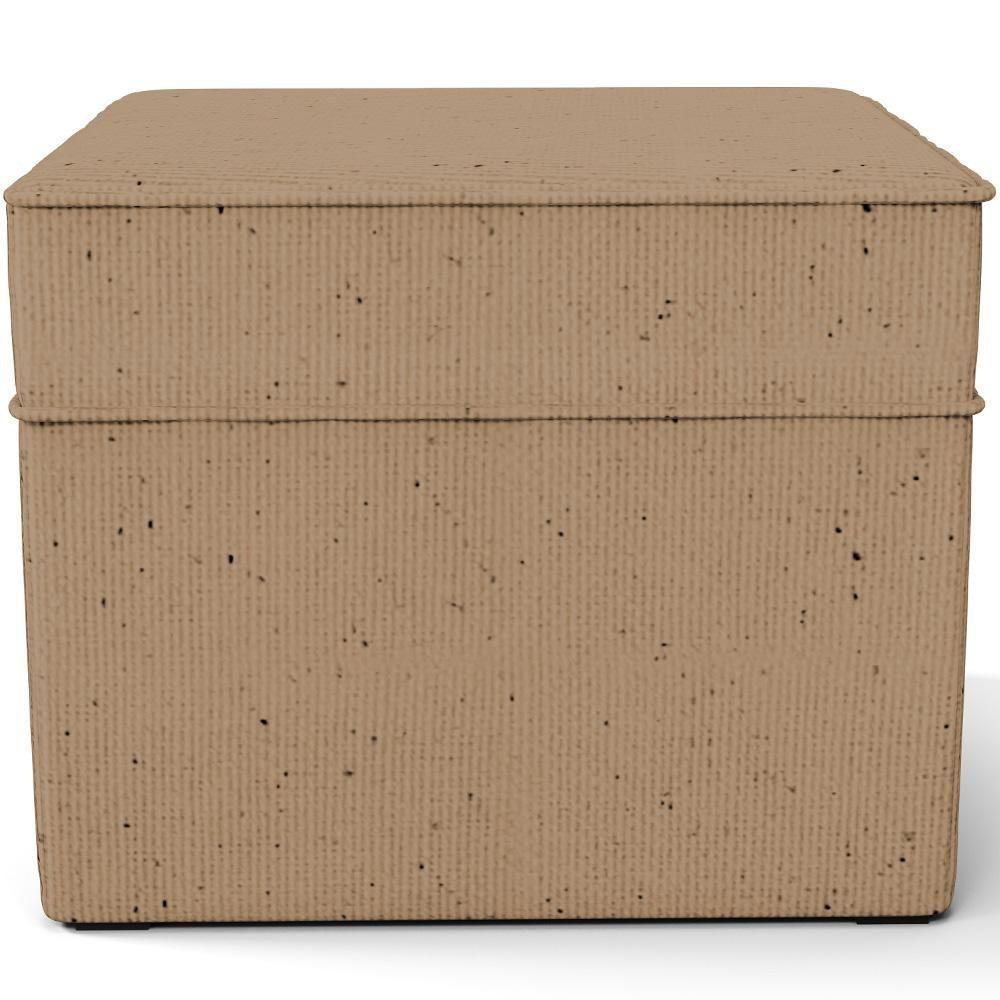 Poltrona De Amamentação Com Balanço E Puff Mavie L02 Linho Bege Escuro - 6