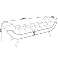 Kit Cabeceira Cama Box Casal 195cm Madrid Com Puff Recamier Santorini Bouclê Oliva - 3