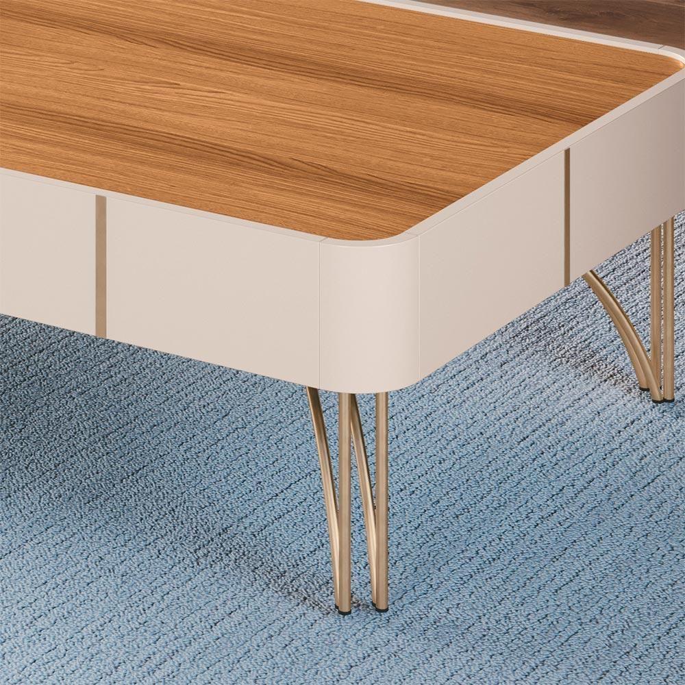 Painel Para Tv 85 Pol Zurick E Mesa De Centro Harmony B01 Cinamomo Off White - 4