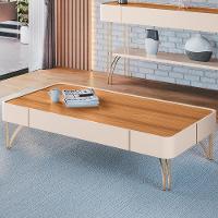 Painel Para Tv 85 Pol Zurick E Mesa De Centro Harmony B01 Cinamomo Off White - 6