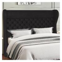 Kit Cabeceira Cama Box Casal 195cm Madrid Com Puff Recamier Santorini Couríssimo Preto - 5