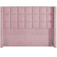 Kit Cabeceira Cama Box Paris 195cm Com Puff Recamier Itália P05 Bouclê Rosê - 6