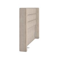 Kit Cabeceira Cama Box Casal 140cm Paris Com Puff Recamier Itália Linho Creme - 2