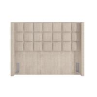 Kit Cabeceira Cama Box Casal 140cm Paris Com Puff Recamier Itália Linho Creme - 6