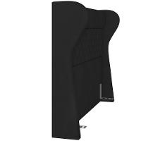 Kit Cabeceira Cama Box Casal 160cm Madrid Com Puff Recamier Santorini Veludo Preto - 2