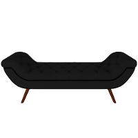 Kit Cabeceira Cama Box Casal 160cm Madrid Com Puff Recamier Santorini Veludo Preto - 9