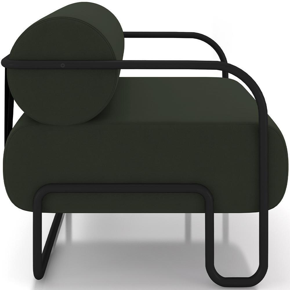 Kit 02 Poltronas Decorativa Pés Industrial Moscou K01 Veludo Verde - 2