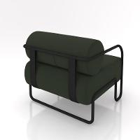 Kit 02 Poltronas Decorativa Pés Industrial Moscou K01 Veludo Verde